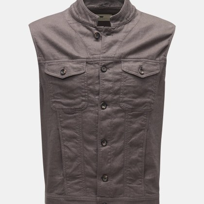 Weber+Weber - Herren - Weste %27Military Drill Vest%27 grau Weber+Weber - Herren - Weste %27Military Drill Vest%27 grau