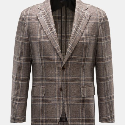 Brioni - Herren - Cashmere Sakko %27New Plume%27 dunkelbraun/beige kariert Brioni - Herren - Cashmere Sakko %27New Plume%27 dunkelbraun/beige kariert