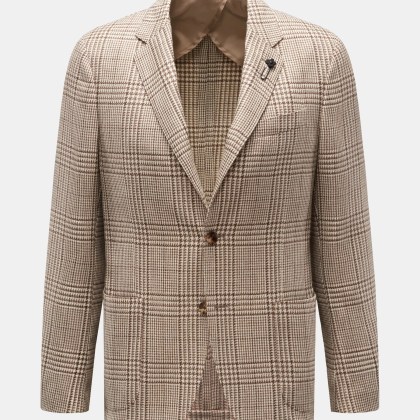 Lardini - Herren - Sakko creme/braun kariert Lardini - Herren - Sakko creme/braun kariert