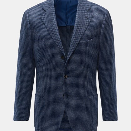Cesare Attolini - Herren - Cashmere Sakko graublau/schwarz kariert Cesare Attolini - Herren - Cashmere Sakko graublau/schwarz kariert