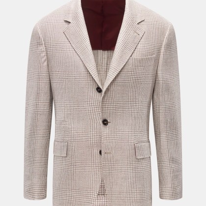 Brunello Cucinelli - Herren - Sakko taupe/creme kariert Brunello Cucinelli - Herren - Sakko taupe/creme kariert