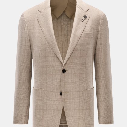 Lardini - Herren - Cashmere Sakko beige kariert Lardini - Herren - Cashmere Sakko beige kariert