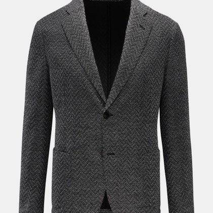 Emporio Armani - Herren - Strickblazer schwarz/weiß gemustert Emporio Armani - Herren - Strickblazer schwarz/weiß gemustert