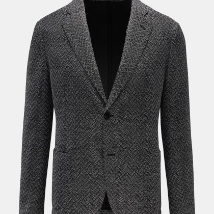 Emporio Armani - Herren - Strickblazer schwarz/weiß gemustert Emporio Armani - Herren - Strickblazer schwarz/weiß gemustert