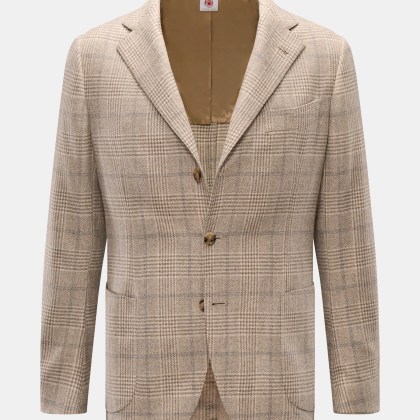 Borrelli - Herren - Sakko %27Procida%27 beige/graubraun kariert Borrelli - Herren - Sakko %27Procida%27 beige/graubraun kariert
