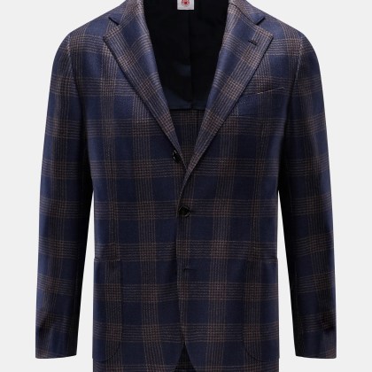 Borrelli - Herren - Sakko %27Procida%27 dunkelblau/beige kariert Borrelli - Herren - Sakko %27Procida%27 dunkelblau/beige kariert