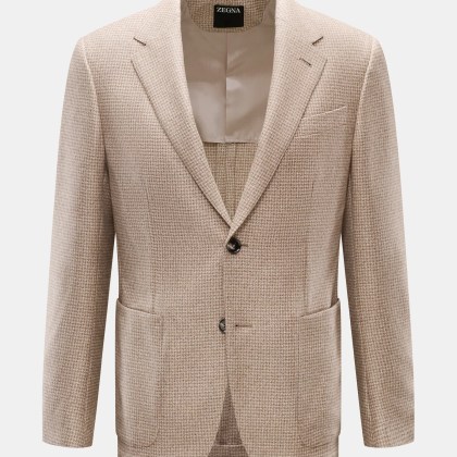 Zegna - Herren - Sakko graubraun/beige gemustert Zegna - Herren - Sakko graubraun/beige gemustert
