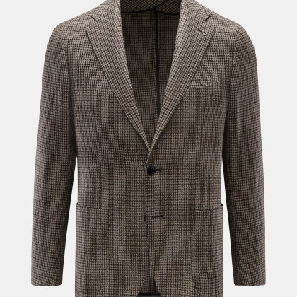 Tagliatore - Herren - Sakko %27Monte Carlo%27 beige/dunkelgrau/dunkelbraun kariert Tagliatore - Herren - Sakko %27Monte Carlo%27 beige/dunkelgrau/dunkelbraun kariert