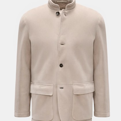 Agnona - Herren - Lammfelljacke sand Agnona - Herren - Lammfelljacke sand