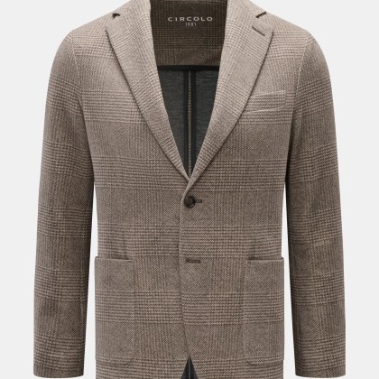 Circolo 1901 - Herren - Jersey-Sakko beige/dunkelbraun kariert Circolo 1901 - Herren - Jersey-Sakko beige/dunkelbraun kariert