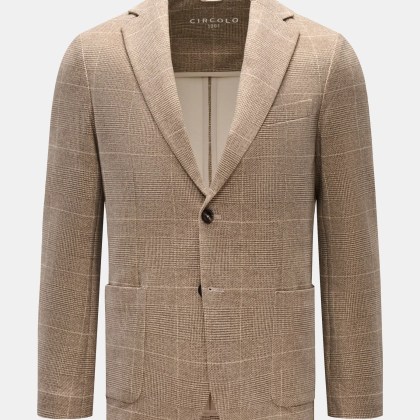 Circolo 1901 - Herren - Jersey-Sakko beige/braun kariert Circolo 1901 - Herren - Jersey-Sakko beige/braun kariert