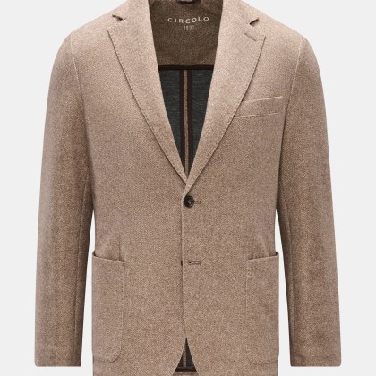 Circolo 1901 - Herren - Jersey-Sakko beige/dunkelbraun gemustert Circolo 1901 - Herren - Jersey-Sakko beige/dunkelbraun gemustert