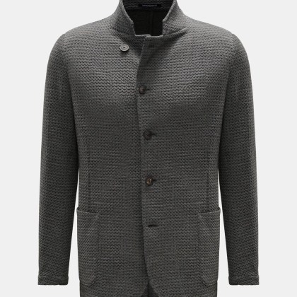 Emporio Armani - Herren - Strickblazer dunkelgrau meliert Emporio Armani - Herren - Strickblazer dunkelgrau meliert
