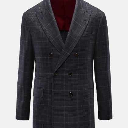 Brunello Cucinelli - Herren - Sakko dunkelgrau/navy/hellbraun kariert Brunello Cucinelli - Herren - Sakko dunkelgrau/navy/hellbraun kariert