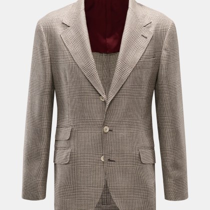 Brunello Cucinelli - Herren - Sakko beige/dunkelbraun kariert Brunello Cucinelli - Herren - Sakko beige/dunkelbraun kariert