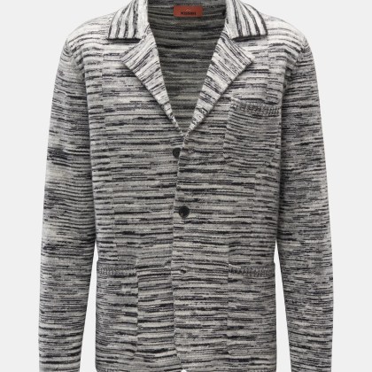 Missoni - Herren - Cardigan schwarz/weiß/grau gemustert Missoni - Herren - Cardigan schwarz/weiß/grau gemustert