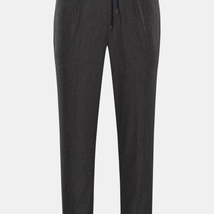 04651/ A trip in a bag - Herren - Flanell-Jogpants dunkelgrau 04651/ A trip in a bag - Herren - Flanell-Jogpants dunkelgrau