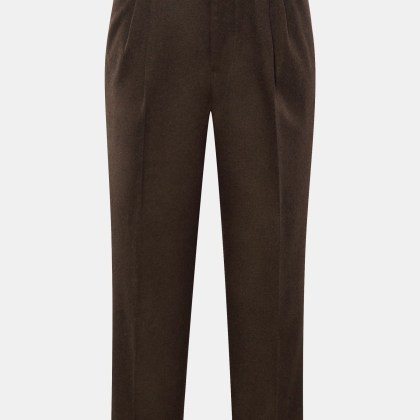 Ami Paris - Herren - Wollhose %27Carrot Fit%27 dunkelbraun Ami Paris - Herren - Wollhose %27Carrot Fit%27 dunkelbraun