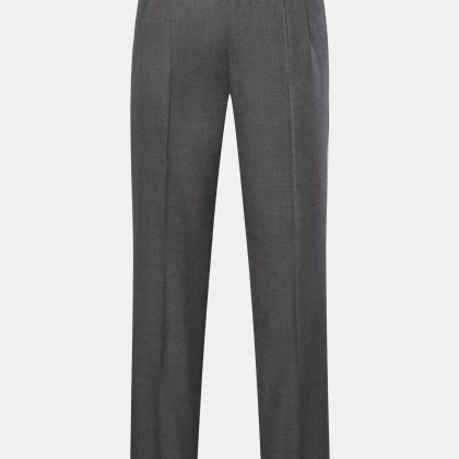 Brunello Cucinelli - Herren - Wollhose %27Leisure Fit%27 dunkelgrau meliert Brunello Cucinelli - Herren - Wollhose %27Leisure Fit%27 dunkelgrau meliert