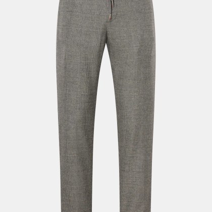 Marco Pescarolo - Herren - Jogpants %27Caracciolo%27 hellgrau/dunkelgrau kariert Marco Pescarolo - Herren - Jogpants %27Caracciolo%27 hellgrau/dunkelgrau kariert