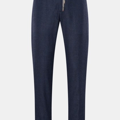 Marco Pescarolo - Herren - Jogpants %27Caracciolo%27 navy/schwarz kariert Marco Pescarolo - Herren - Jogpants %27Caracciolo%27 navy/schwarz kariert