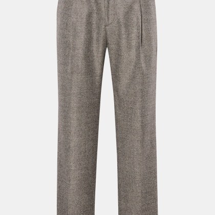 Windsor - Herren - Wollhose %27Francos%27 braun/hellgrau gemustert Windsor - Herren - Wollhose %27Francos%27 braun/hellgrau gemustert