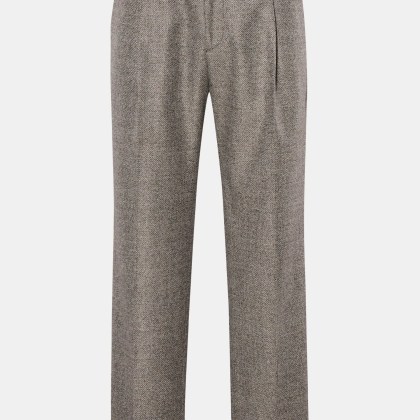 Windsor - Herren - Wollhose %27Francos%27 braun/hellgrau gemustert Windsor - Herren - Wollhose %27Francos%27 braun/hellgrau gemustert