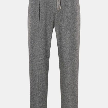 Jacob Cohen - Herren - Woll-Jogpants %27Daniel%27 grau meliert Jacob Cohen - Herren - Woll-Jogpants %27Daniel%27 grau meliert