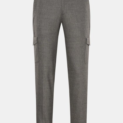 04651/ A trip in a bag - Herren - Woll-Cargohose %27Flannel Cargo%27 grau meliert 04651/ A trip in a bag - Herren - Woll-Cargohose %27Flannel Cargo%27 grau meliert