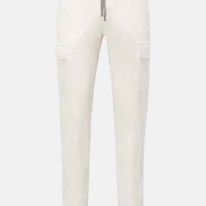 Marco Pescarolo - Herren - Cord Cargo-Jogpants %27Tor%27 offwhite Marco Pescarolo - Herren - Cord Cargo-Jogpants %27Tor%27 offwhite