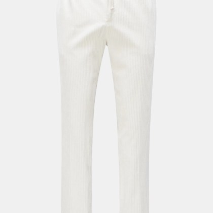 04651/ A trip in a bag - Herren - Cord-Jogpants %27Oyster%27 weiß 04651/ A trip in a bag - Herren - Cord-Jogpants %27Oyster%27 weiß