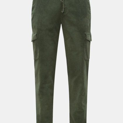 04651/ A trip in a bag - Herren - Cord Cargo-Jogpants grün 04651/ A trip in a bag - Herren - Cord Cargo-Jogpants grün