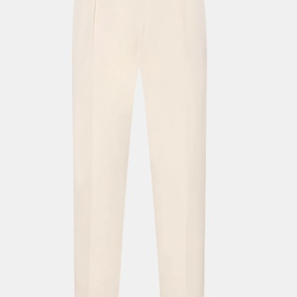 Berwich - Herren - Baumwollhose %27Chiaia%27 creme Berwich - Herren - Baumwollhose %27Chiaia%27 creme