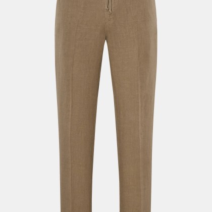 04651/ A trip in a bag - Herren - Leinen-Jogpants taupe 04651/ A trip in a bag - Herren - Leinen-Jogpants taupe