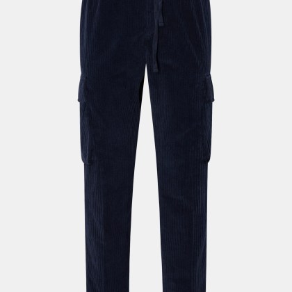 04651/ A trip in a bag - Herren - Cord-Cargohose navy 04651/ A trip in a bag - Herren - Cord-Cargohose navy