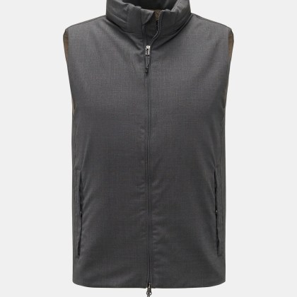 The Product is the Hero - Herren - Daunenweste %27A Special Vest%27 grau meliert The Product is the Hero - Herren - Daunenweste %27A Special Vest%27 grau meliert