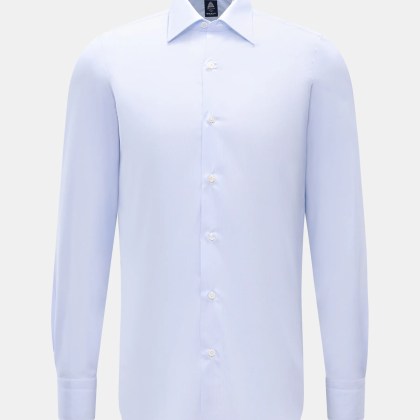 Finamore - Herren - Business Hemd %27Rodi Napoli%27 Kent-Kragen hellblau/weiß gestreift Finamore - Herren - Business Hemd %27Rodi Napoli%27 Kent-Kragen hellblau/weiß gestreift