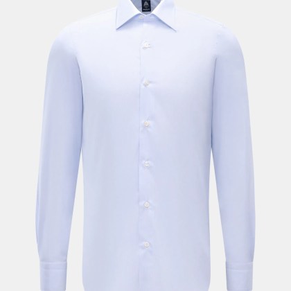 Finamore - Herren - Business Hemd %27Rodi Napoli%27 Kent-Kragen hellblau/weiß gestreift Finamore - Herren - Business Hemd %27Rodi Napoli%27 Kent-Kragen hellblau/weiß gestreift