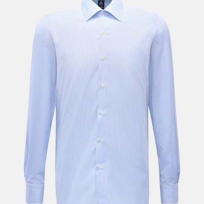 Finamore - Herren - Business Hemd %27Rodi Napoli%27 Kent-Kragen hellblau/weiß gestreift Finamore - Herren - Business Hemd %27Rodi Napoli%27 Kent-Kragen hellblau/weiß gestreift