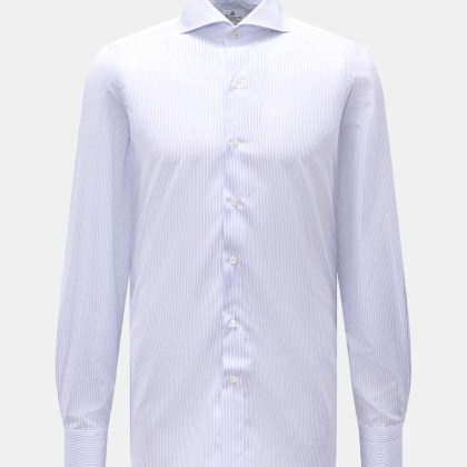 Finamore - Herren - Business Hemd %27Sergio Milano%27 Haifisch-Kragen blau/weiß gestreift Finamore - Herren - Business Hemd %27Sergio Milano%27 Haifisch-Kragen blau/weiß gestreift