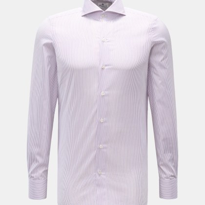 Finamore - Herren - Business Hemd %27Sergio Milano%27 Haifisch-Kragen violett/weiß gestreift Finamore - Herren - Business Hemd %27Sergio Milano%27 Haifisch-Kragen violett/weiß gestreift