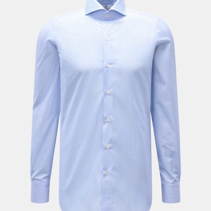 Finamore - Herren - Business Hemd %27Sergio Milano%27 Haifisch-Kragen blau/weiß gestreift Finamore - Herren - Business Hemd %27Sergio Milano%27 Haifisch-Kragen blau/weiß gestreift