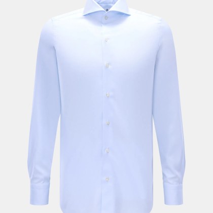 Finamore - Herren - Oxford-Hemd %27Sergio Milano%27 Haifisch-Kragen hellblau Finamore - Herren - Oxford-Hemd %27Sergio Milano%27 Haifisch-Kragen hellblau