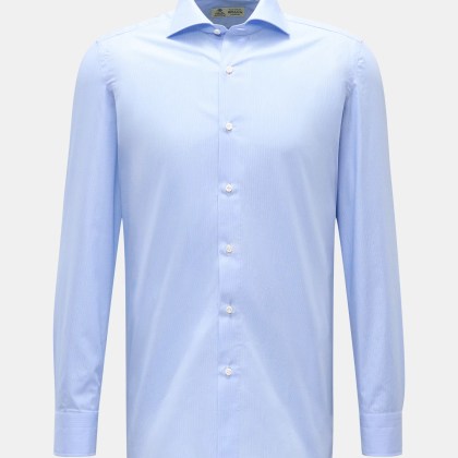 Borrelli - Herren - Business Hemd %27Nando%27 Haifisch-Kragen hellblau/weiß kariert Borrelli - Herren - Business Hemd %27Nando%27 Haifisch-Kragen hellblau/weiß kariert