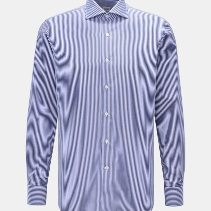 Gherardi - Herren - Business Hemd Haifisch-Kragen navy/weiß gestreift Gherardi - Herren - Business Hemd Haifisch-Kragen navy/weiß gestreift