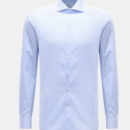 Gherardi - Herren - Business Hemd Haifisch-Kragen hellblau/weiß gestreift Gherardi - Herren - Business Hemd Haifisch-Kragen hellblau/weiß gestreift