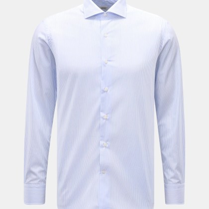 Gherardi - Herren - Business Hemd Haifisch-Kragen hellblau/weiß gestreift Gherardi - Herren - Business Hemd Haifisch-Kragen hellblau/weiß gestreift