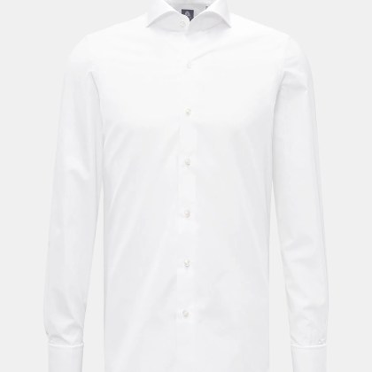 Finamore - Herren - Business Hemd %27Sergio Napoli%27 Haifisch-Kragen weiß Finamore - Herren - Business Hemd %27Sergio Napoli%27 Haifisch-Kragen weiß