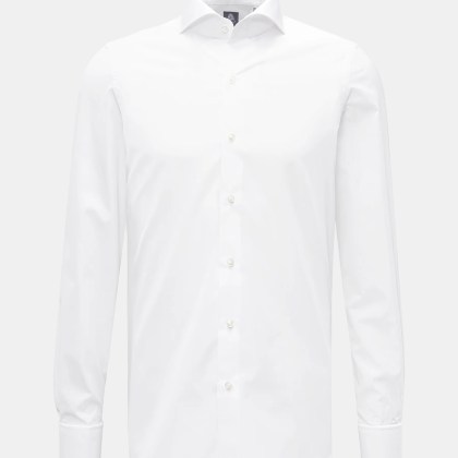 Finamore - Herren - Business Hemd %27Sergio Napoli%27 Haifisch-Kragen weiß Finamore - Herren - Business Hemd %27Sergio Napoli%27 Haifisch-Kragen weiß