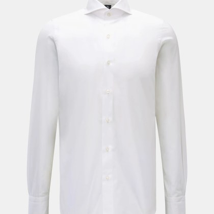 Finamore - Herren - Business Hemd %27Sergio Napoli%27 Haifisch-Kragen weiß Finamore - Herren - Business Hemd %27Sergio Napoli%27 Haifisch-Kragen weiß